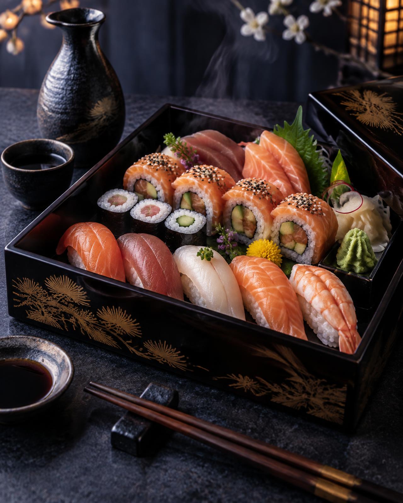 Box de sushi premium do Kazu Sushi